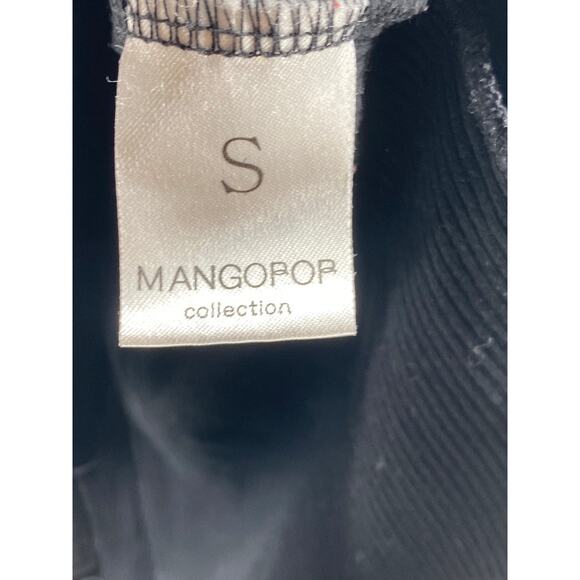 MANGOPOP Women's Black Ribbed Scoop-Neck Sleeveless One-Piece Bodysuit SZ S - Picture 8 of 11